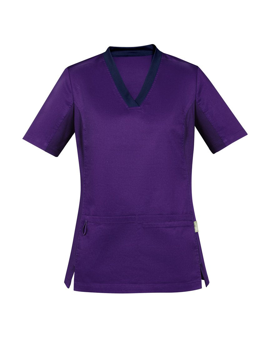 Biz Care Riley Womens V-Neck Scrub Top CST043LS Health & Beauty Biz Care XS Purple 